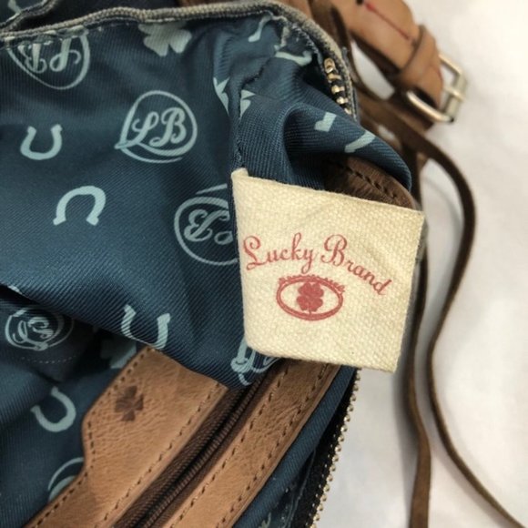 Lucky Brand Denim & Leather Boho Mini Shoulder Bag - Picture 8 of 11